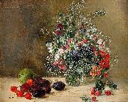Anna Munthe-Norstedt Still Life with Flowers and Fruits oil painting
